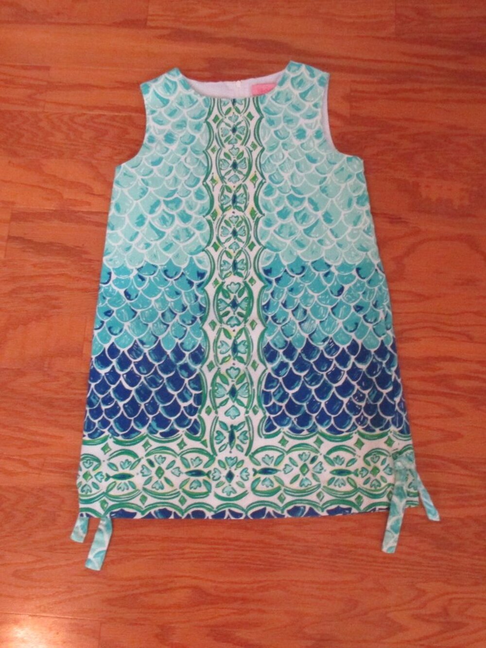 Girls Lilly Pulitzer Perla Mermaid Shift Dress Sz 8 Beach Classic
